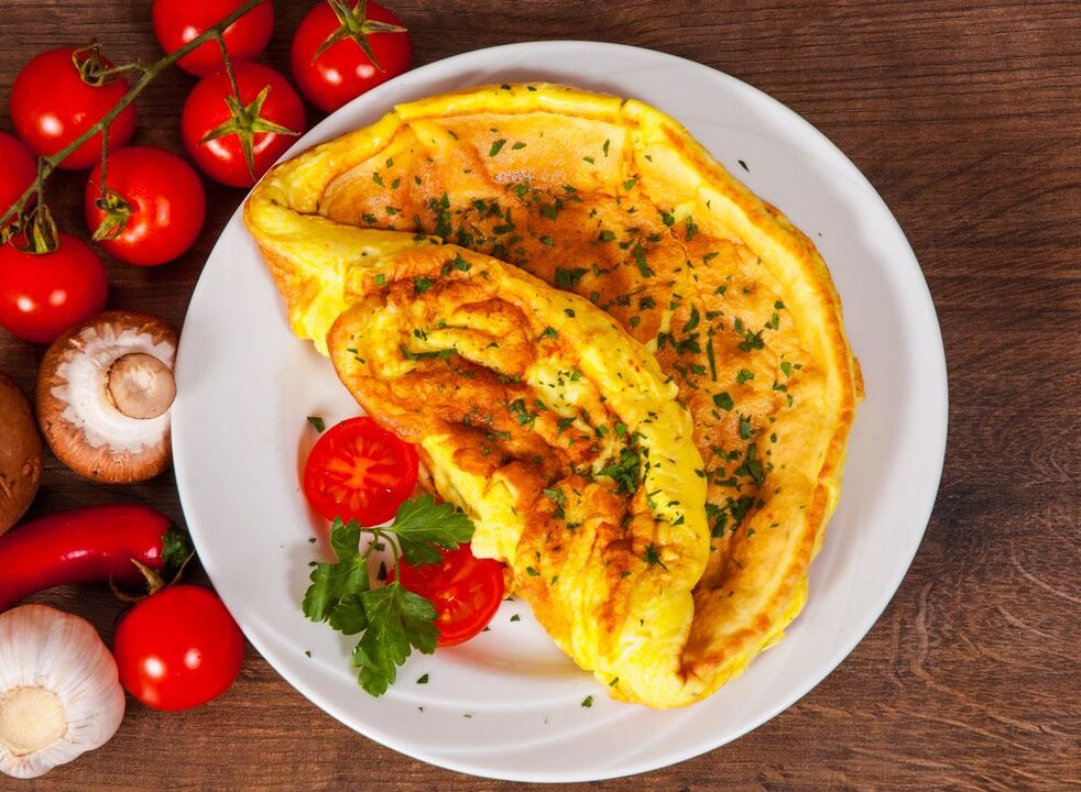 omelette with tomato diet egg dish