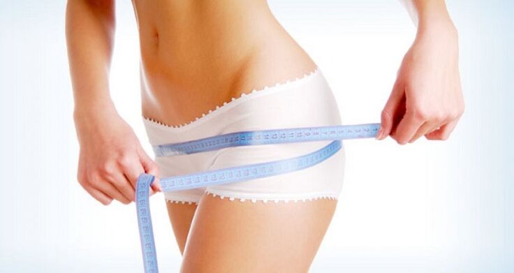 measure the volume of the hips while following the diet