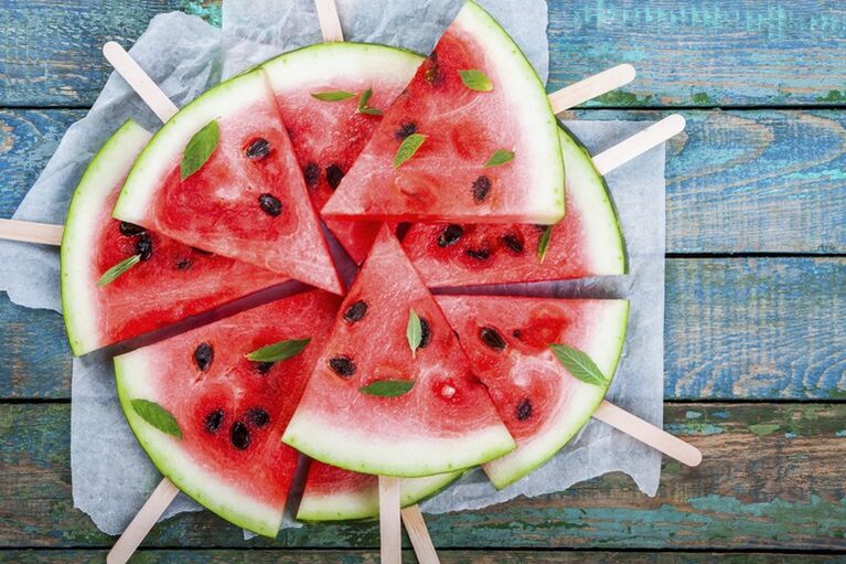 Watermelon Slices for Snacks on the Watermelon Diet