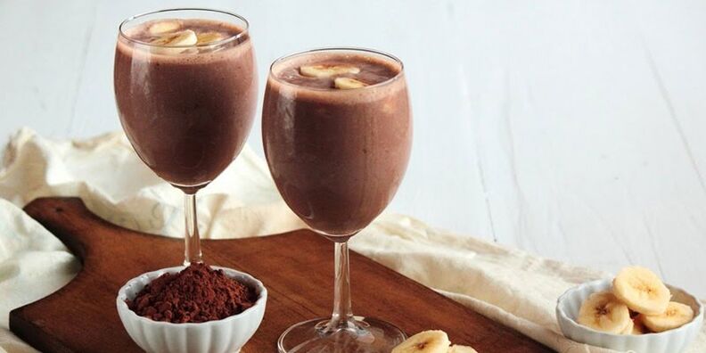 slimming banana chocolate cocktail