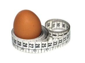 eggs and centimeters to lose weight